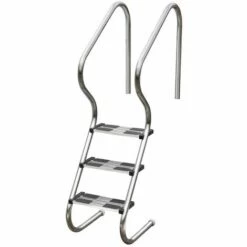 Gre Pools Echelle Acier Inoxydable Pour Piscine Enterrée - 3 Marches Double