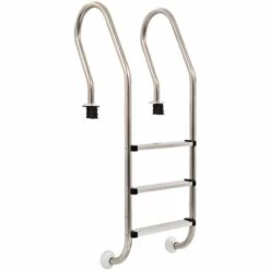 VidaXL Échelle De Piscine à 3 échelons Acier Inoxydable 304 120 Cm - Argent