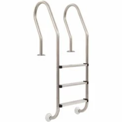 VidaXL Échelle De Piscine à 3 échelons Acier Inoxydable 304 120 Cm - Argent