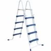 HABITAT ET JARDIN Echelle Piscine - Hauteur 1,22m - Blanc Et Bleu.