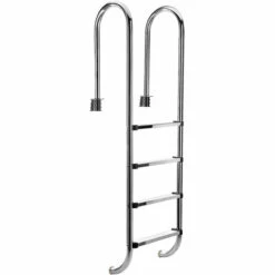 MUCOLA Echelle De Piscine En Acier Inoxydable Avec 4 Marches Echelle D'installation Echelle De Piscine Haute Installation, Montage V2