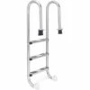COSTWAY Échelle De Piscine à 3 Marches 1,32m Échelle De Sécurité Pour Piscine En 304 Acier Inoxydable Échelle De Marche