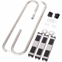 COSTWAY Échelle De Piscine à 3 Marches 1,32m Échelle De Sécurité Pour Piscine En 304 Acier Inoxydable Échelle De Marche -Sécurité et protection de la piscine Soldes 14984126 4