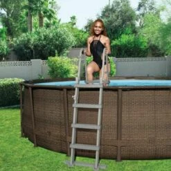 BESTWAY DEUTSCHLAND GMBH Hauteur 120 Cm Echelle De Piscine 4 Marches 122 Cm -Sécurité et protection de la piscine Soldes 17774285 3