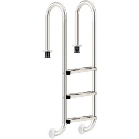 Zelsius Echelle De Piscine à 3 Marches En Acier Inoxydable V2A | 50,2 X 36,5 X 158 Cm - Argent | Avec Protection Antidérapante | Escalier De Piscine 1 Zelsius Echelle De Piscine à 3 Marches En Acier Inoxydable V2A | 50,2 X 36,5 X 158 Cm - Argent | Avec Protection Antidérapante | Escalier De Piscine