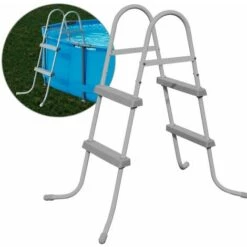 Echelle De Piscine Sécurité Bestway Acier Tubulaire Anticorrosion 84/107/122 Cm 84cm - 2 Stufen (de)