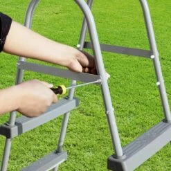 Echelle De Piscine Sécurité Bestway Acier Tubulaire Anticorrosion 84/107/122 Cm 84cm - 2 Stufen (de) -Sécurité et protection de la piscine Soldes 18630265 4