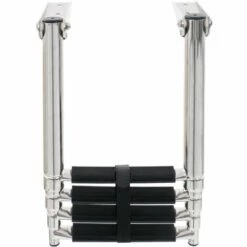 ASUPERMALL Echelle D'embarquement Pliable 4 Marches Acier Inoxydable -Sécurité et protection de la piscine Soldes 32097905 3