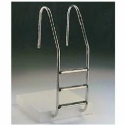 PISCINEO Echelle 4 Marches En Acier Inoxydable Pour Piscine Enterrée