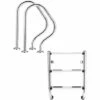 HELLOSHOP26 Échelle De Piscine à 3 Marches Protection Antidérapante Rampe De Bassin Natation Escalier Parc Aquatique Capacité De Charge De 200 Kg
