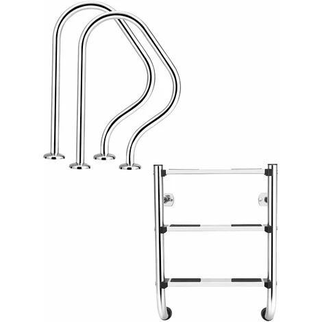 HELLOSHOP26 Échelle De Piscine à 3 Marches Protection Antidérapante Rampe De Bassin Natation Escalier Parc Aquatique Capacité De Charge De 200 Kg 1 HELLOSHOP26 Échelle De Piscine à 3 Marches Protection Antidérapante Rampe De Bassin Natation Escalier Parc Aquatique Capacité De Charge De 200 Kg