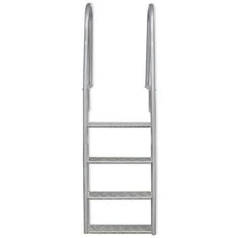 HAPPYSHOPPING Echelle De Piscine/quai A 4 Marches Aluminium 167 Cm 2 HAPPYSHOPPING Echelle De Piscine/quai A 4 Marches Aluminium 167 Cm – Image 2