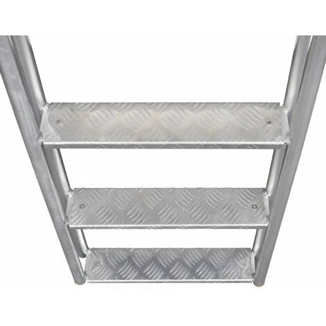 HAPPYSHOPPING Echelle De Piscine/quai A 4 Marches Aluminium 167 Cm 4 HAPPYSHOPPING Echelle De Piscine/quai A 4 Marches Aluminium 167 Cm – Image 4