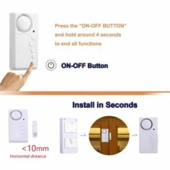 Alarme De Porte De Congélateur Avec Temporisation Alarmes De Porte De Réfrigérateur Piscine Pour La Sécurité Des Enfants Sécurité à La Maison Alarme De Fenêtre Sonnette De Porte Macaron -Sécurité et protection de la piscine Soldes 51761021 4