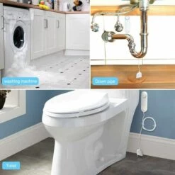 Capteur D'alarme D'eau Avec Détecteur De Fuite WiFi à Bruit Fort Alarme De Fuite De Débordement Leaker De Surveillance à Distance Pour Pompe à Eau Du Sous-Sol Du Chauffe-Eau Macaron -Sécurité et protection de la piscine Soldes 51761108 5