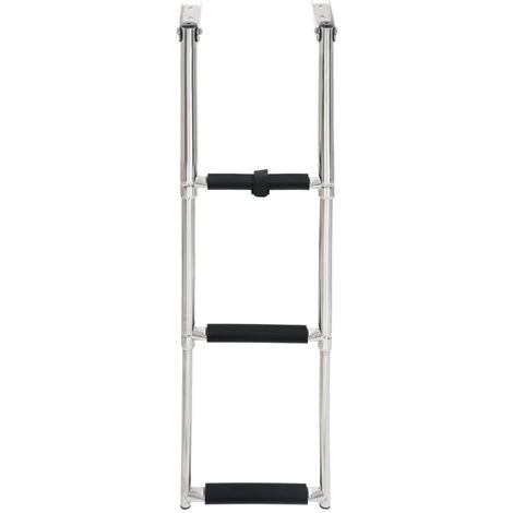 YOUTHUP Échelle D'embarquement Pliable 3 Marches Acier Inoxydable 4 YOUTHUP Échelle D'embarquement Pliable 3 Marches Acier Inoxydable – Image 4