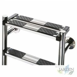 SUINGA Bas D'échelle Pour Piscine 2 Marches + Marche De Sécurité