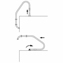 SUINGA Ancrage Articulé Avec Plaque (installation Vissée) Pour échelles De Piscine. -Sécurité et protection de la piscine Soldes 52639786 3