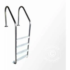 DANCOVER Échelle De Piscine Pour Piscines Creusées, 4 Marches, Gris - Acier