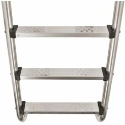 Hommoo Echelle De Piscine A 3 Echelons Acier Inoxydable 304 120 Cm -Sécurité et protection de la piscine Soldes 54153153 4