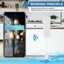 Alarme Fuite D'eau,Betterlife Détecteur De Fuite D'eau Détecteur D'inondation Alarme D'eau Détecteur D'eau Sans Fil Avec Son D'alarme De 60 DB, Notification Push Sur L'application Tuya Smart/Smart Life 8 Alarme Fuite D'eau,Betterlife Détecteur De Fuite D'eau Détecteur D'inondation Alarme D'eau Détecteur D'eau Sans Fil Avec Son D'alarme De 60 DB, Notification Push Sur L'application Tuya Smart/Smart Life -Sécurité et protection de la piscine Soldes 54395906 4
