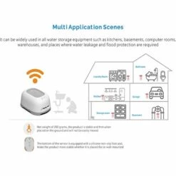 Betterlife Détecteur De Fuite D'eau à Double Sonde Avec Alarme Sonore De 100 Décibels, Notification Push Sur L'application Tuya Smart/Smart Life -Sécurité et protection de la piscine Soldes 54395908 3