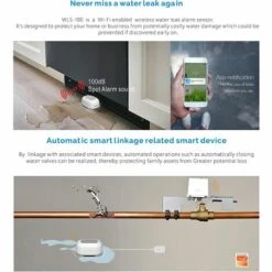 Betterlife Détecteur De Fuite D'eau à Double Sonde Avec Alarme Sonore De 100 Décibels, Notification Push Sur L'application Tuya Smart/Smart Life -Sécurité et protection de la piscine Soldes 54395908 5