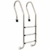 Topdeal échelle De Piscine à 3 échelons Acier Inoxydable 304 120 Cm FF91733_FR
