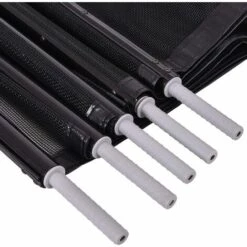 COSTWAY Barrière De Protection Souple Barrière De Sécurité Pour Piscine Barriere Filet En Aluminium 360 X 125 Cm Noire -Sécurité et protection de la piscine Soldes 55461375 4