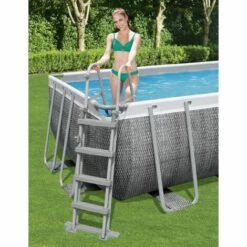 LITZEE Échelle De Piscine à 4 Marches Flowclear 122 Cm #