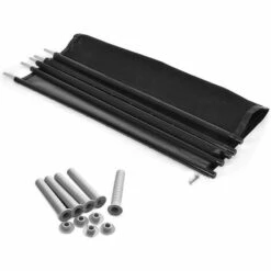 DREMADE DREAMADE Barrière De Piscine Barrière De Protection De Sécurité Pour Piscine, Tube En Aluminium, Pieds En Acier Inoxydable Et Accessoires En Plastique 360 X 125 CM Noire -Sécurité et protection de la piscine Soldes 56476737 5