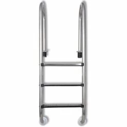INLIFE Échelle De Piscine à 3 échelons Acier Inoxydable 304 120 Cm