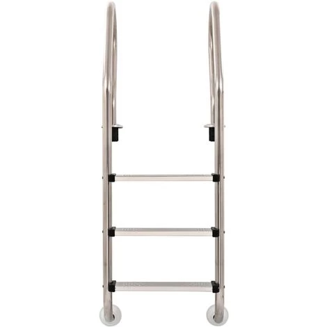 INLIFE Échelle De Piscine à 3 échelons Acier Inoxydable 304 120 Cm - Argent 2 INLIFE Échelle De Piscine à 3 échelons Acier Inoxydable 304 120 Cm - Argent – Image 2