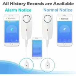 TINOR Capteur D'alarme D'eau Avec Détecteur De Fuite WiFi à Bruit Fort De 60 DB, Alarme De Fuite De Débordement, Leaker De Surveillance à Distance Pour Pompe à Eau Du Sous-Sol Du Chauffe-Eau -Sécurité et protection de la piscine Soldes 59146060 5
