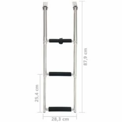 NOVA Scaletta Pliante Avec Acier En Acier Inoxydable De Taille En Différentes Taille Taille : 28,3 X 87,9 Cm -Sécurité et protection de la piscine Soldes 59996205 5