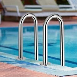 RELAX4LIFE Echelle De Piscine à 3 Marches En Acier Inoxydable, Echelle Antidérapante Outil Indispensable à Piscine, 132x50x26,5CM -Sécurité et protection de la piscine Soldes 60475650 3