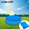 MERKMAK Couvertures De Piscine Rondes 15FT 210D Etanches A La Poussiere Et A La Pluie Etanches Hors Sol Enterrees Rondes Pour Piscines Familiales De Jardin