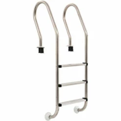 LES TENDANCES Echelle De Piscine 3 Marches Acier Inoxydable 120 Cm Swiny