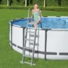TRUE DEAL Bestway Échelle De Piscine De Sécurité à 4 Marches Flowclear 132 Cm