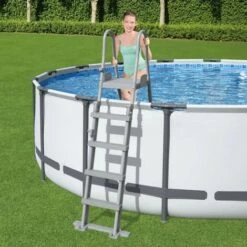 TRUE DEAL Bestway Échelle De Piscine De Sécurité à 4 Marches Flowclear 132 Cm
