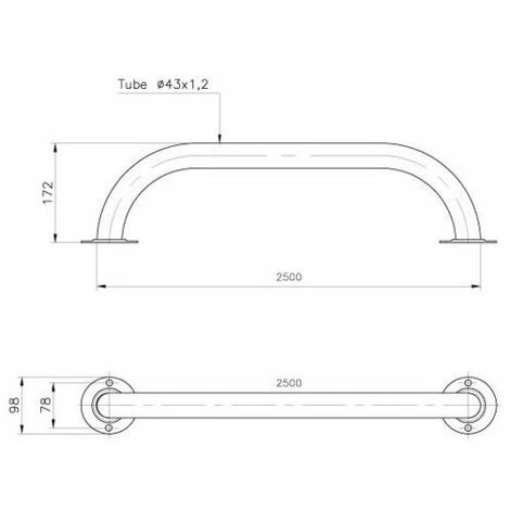 ASTRALPOOL Main Courante Pour Piscine à Visser Longueur 2.5 M 2 ASTRALPOOL Main Courante Pour Piscine à Visser Longueur 2.5 M – Image 2