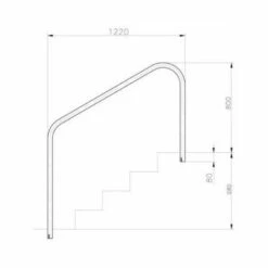 ASTRALPOOL Main Courante A Sceller Ancrage Exterieur L.1220mm - Le Jeu De 2 -Sécurité et protection de la piscine Soldes 7210139 3