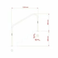 ASTRALPOOL Main Courante A Sceller Ancrage Exterieur L.1220mm - Le Jeu De 2 -Sécurité et protection de la piscine Soldes 7210139 4