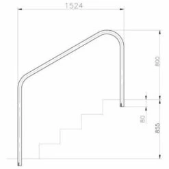 ASTRALPOOL Main Courante A Sceller Ancrage Exterieur L.1524mm - Le Jeu De Deux -Sécurité et protection de la piscine Soldes 7210140 3