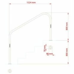 ASTRALPOOL Main Courante Platine A Visser L.1524mm - Le Jeu - -Sécurité et protection de la piscine Soldes 7210142 3